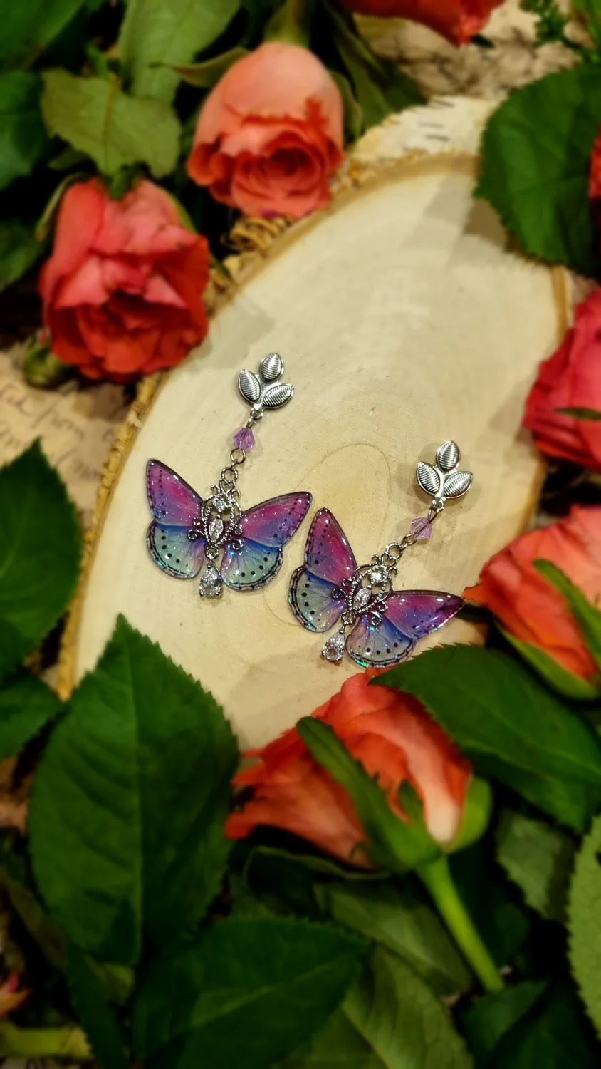 Motylki kolorowe opalizujące