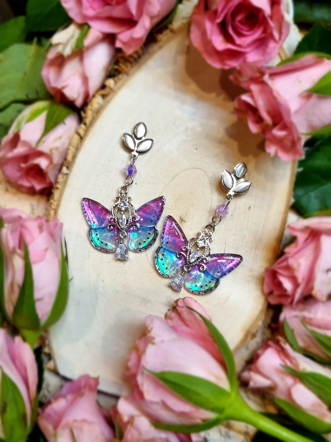 Motylki kolorowe opalizujące z holograficznym efektem